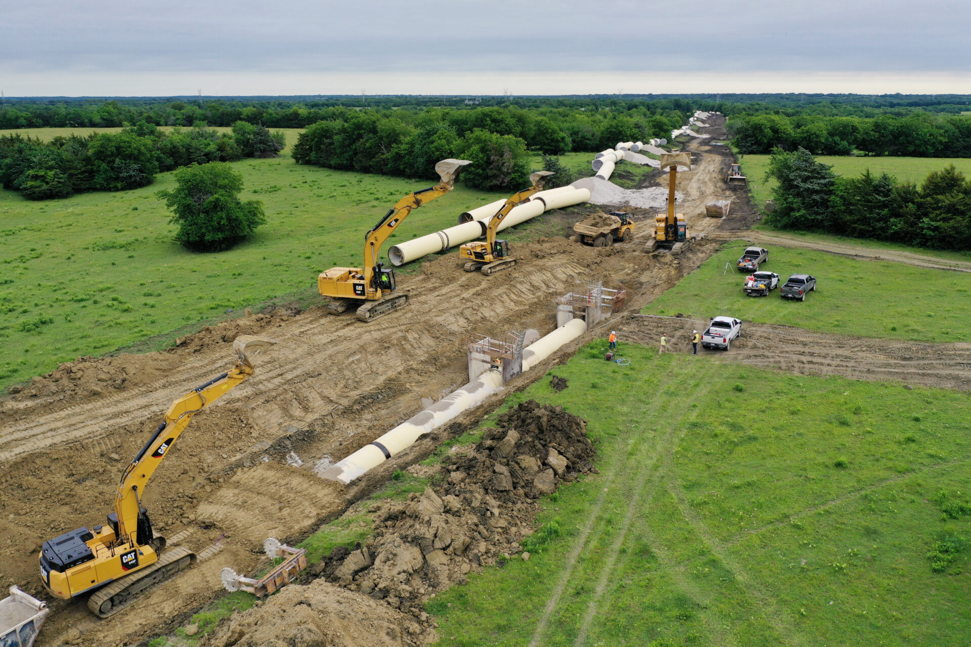 aerial view of installation site