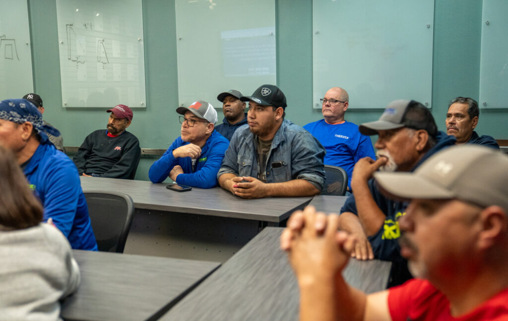employees at a leadership training