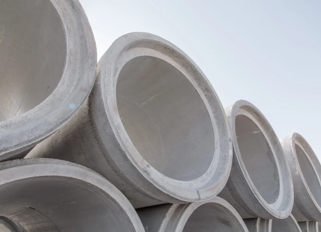 stack of Reinforced Concrete Pipe
